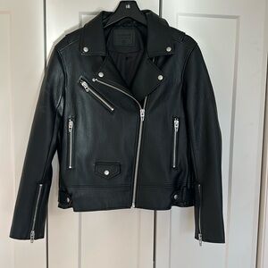 Blank NYC Leather-like Black Moto Jacket